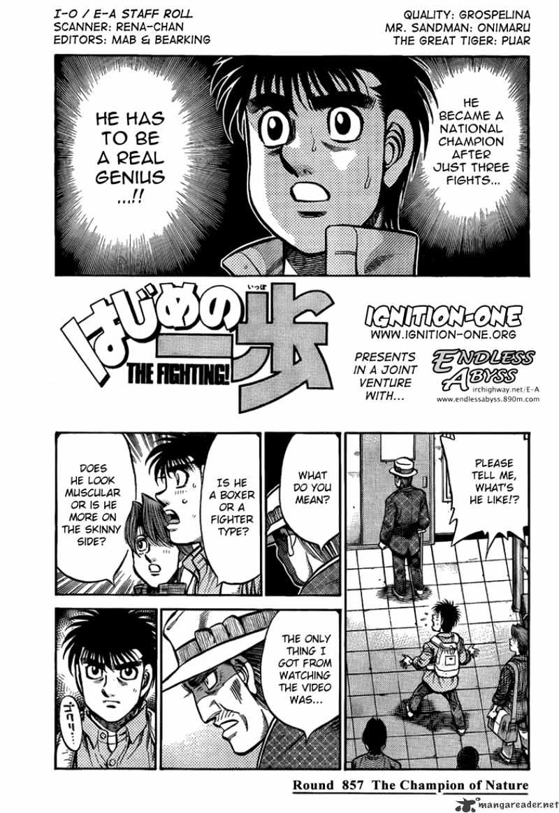 Hajime no Ippo: Fighting Spirit, Chapter 857 image 01